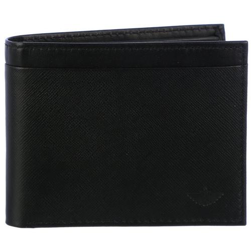 Dockers Mens RFID Genuine Leather Textured Bifold Wallet