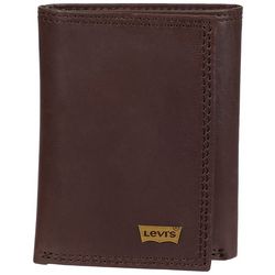Levi's Mens Solid Color Extra Capacity Trifold Wallet