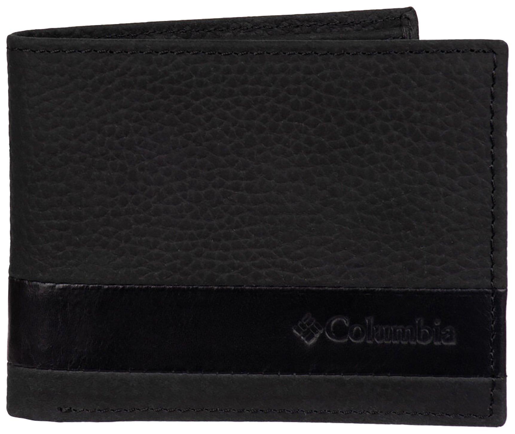 Columbia Mens Extra Capacity RFID Leather Bifold Wallet