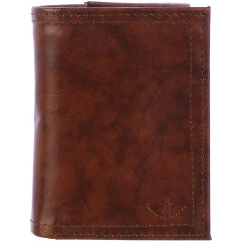Dockers Mens RFID Solid Genuine Leather Trifold Wallet
