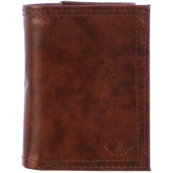 Mens RFID Solid Genuine Leather Trifold Wallet