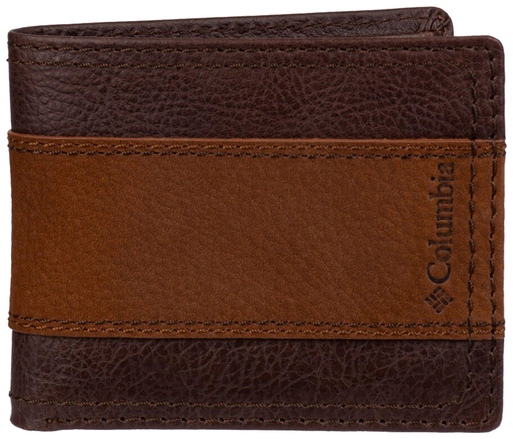Columbia Mens RFID Leather Passcase Wallet