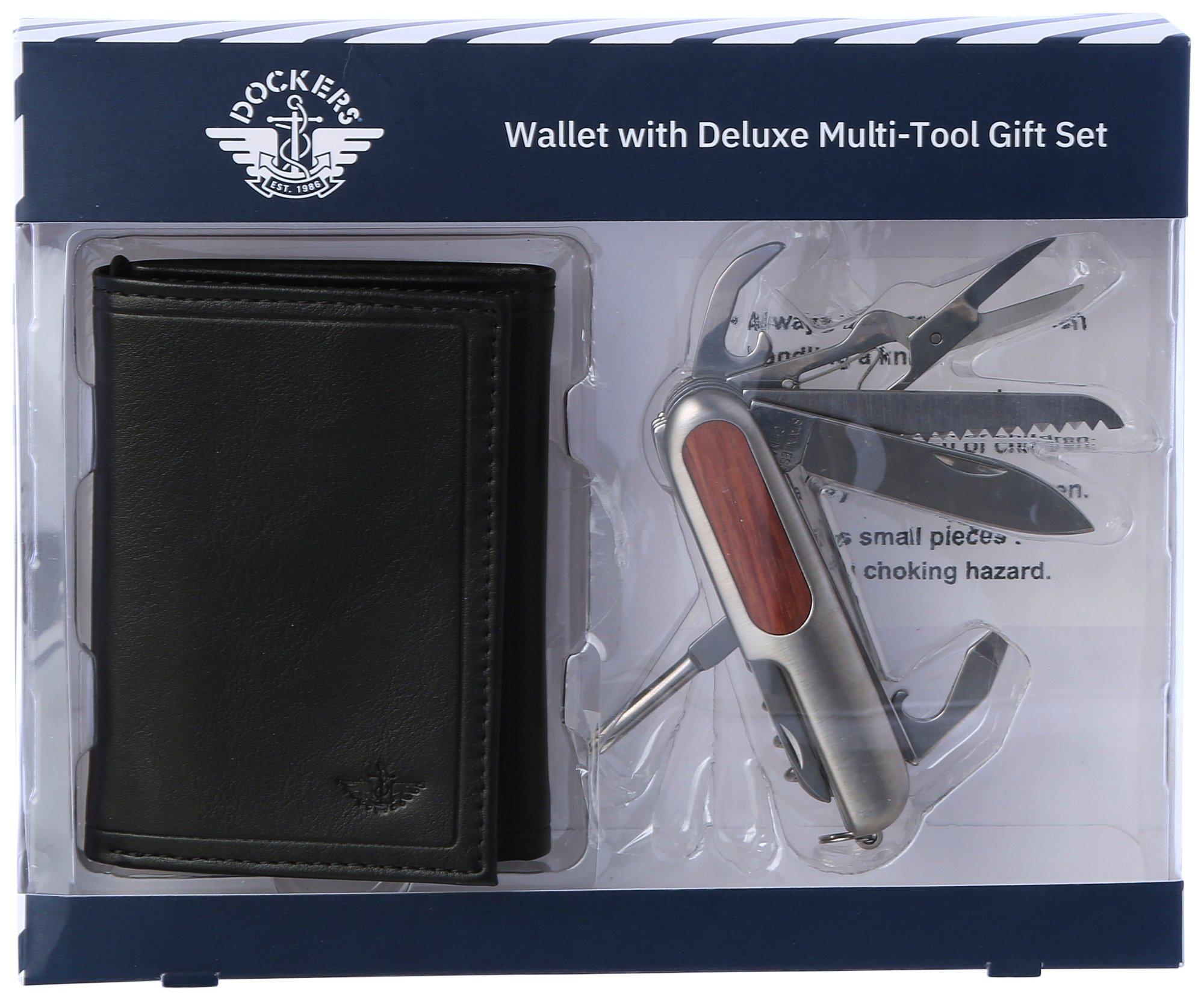 Mens 2-Pc. Trifold Wallet & Multi-Tool Gift Set
