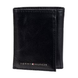 Tommy Hilfiger Mens Genuine Leather RFID Trifold Wallet
