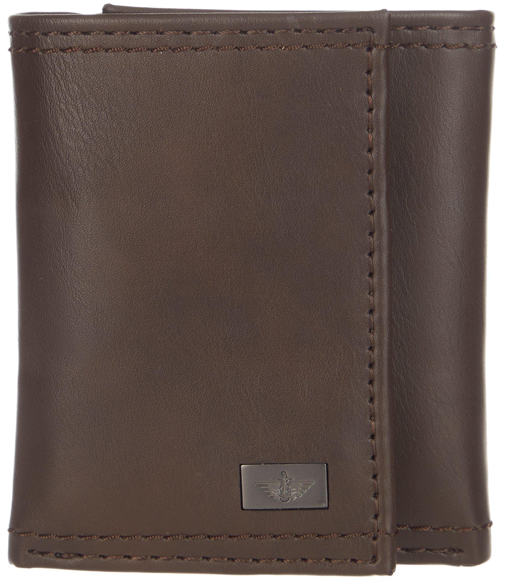 Mens RFID Leather Extra Capacity Trifold Wallet