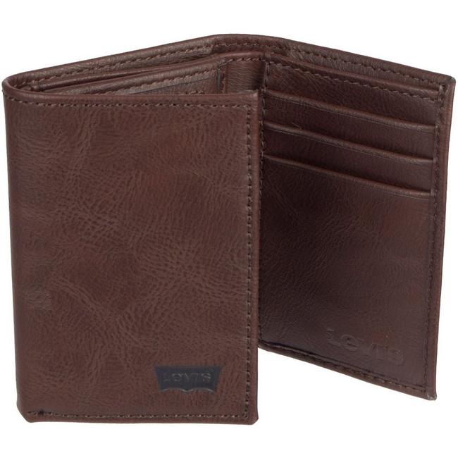 Levi's Mens Extra Capacity Brown Trifold Wallet | Bealls Florida
