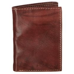 Steve Madden Mens RFID Genuine Leather Trifold Wallet