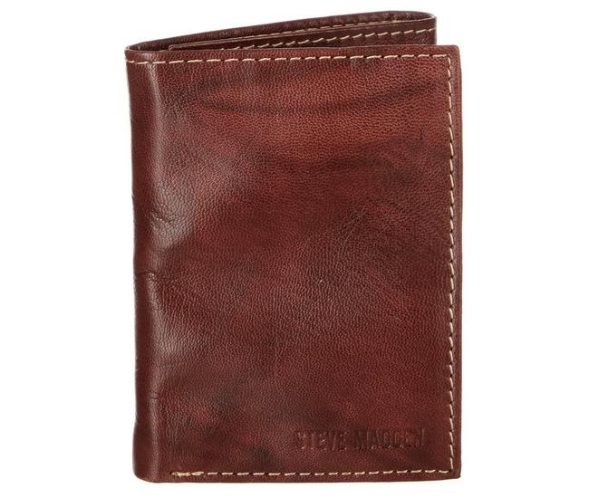 Steve Madden Mens RFID Genuine Leather Trifold Wallet