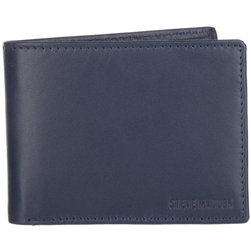 Steve Madden Mens Leather Bifold Wallet & Key