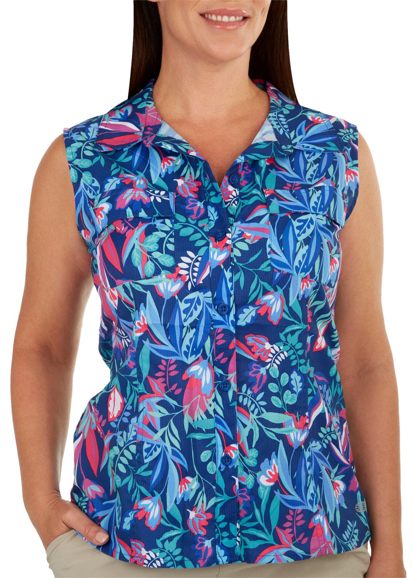 Plus Mariner Retro Floral Sleeveless Top