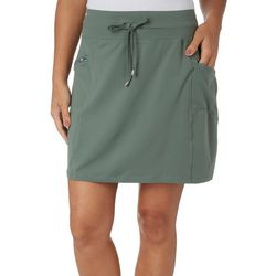 Reel Legends Plus Solid Knit Zip Pocket Skirt