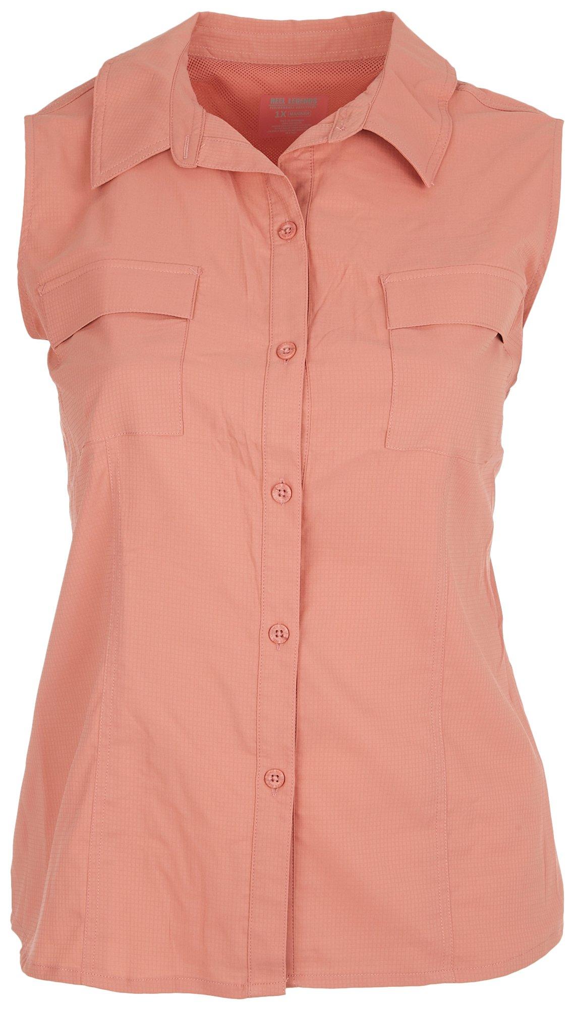 Fashion Bug Women's Button Up Top Plus Size 18/20W Pink White