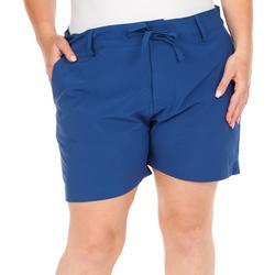 Plus 5 in. Solid Woven Drawstring Shorts