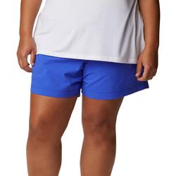 Plus Solid Mid Length Shorts