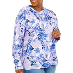 Plus Super Tidal Violet Sea Long Sleeve Shirt