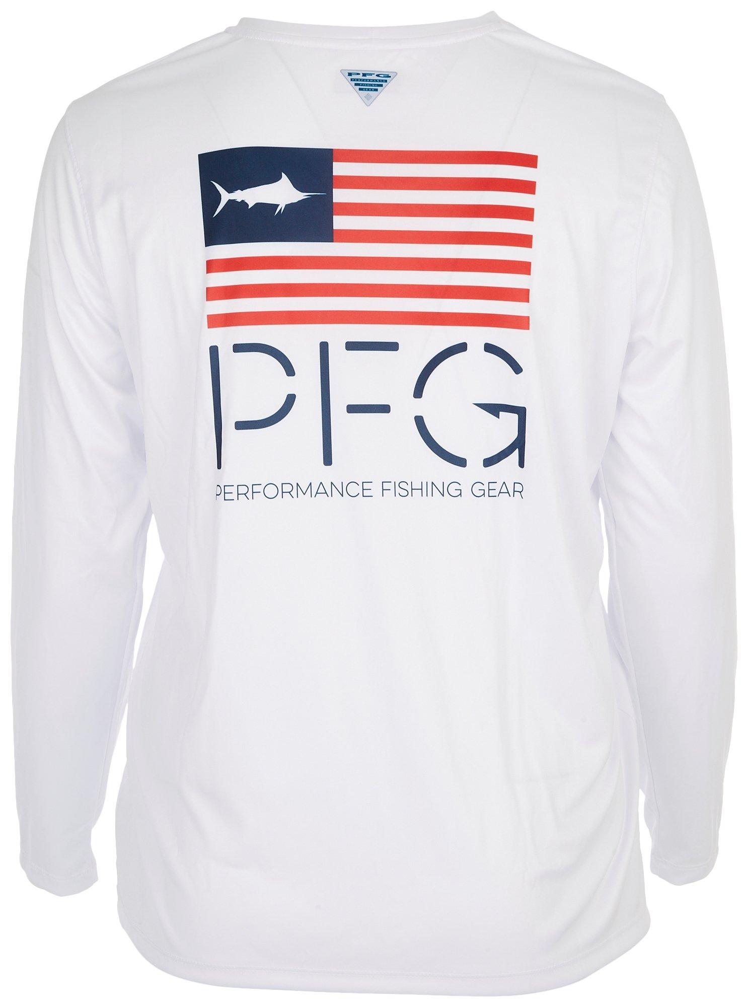 Plus American Flag Long Sleeve Tidal Tee