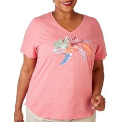 Reel Legends Plus Tropical Flower T-Shirt