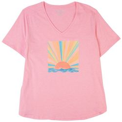 Reel Legends Plus Sun and Sea V Neck T-Shirt