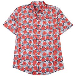 Marti Kat Mens All Over Hibiscus Print Casual Shirt