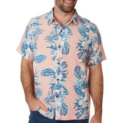 Havana Jim Mens Floral Panel  Short Sleeve Shirt