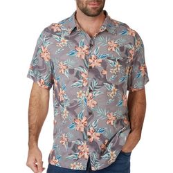 Havana Jim Mens Floating Floral Short Sleeve Shirt