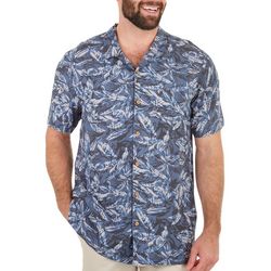KAHUNA BAY Mens Graphic Button-Up Short Sleeve Shirt