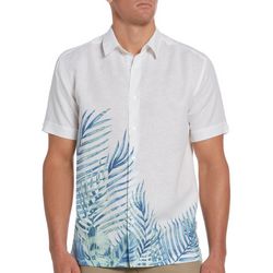 Cubavera Mens Engineered Palm Print Shirt