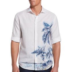 Mens Tropical Print Short Sleeve Woven Shirt