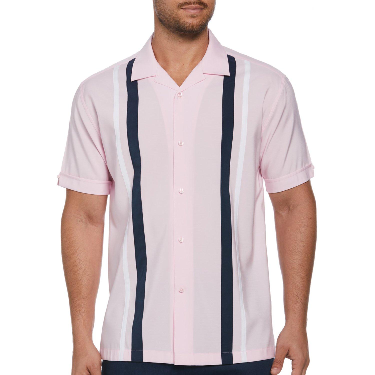 Mens Vertical Striped Woven Shirt