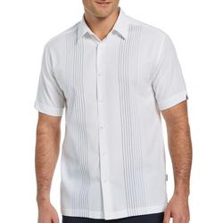 Mens Ombre Embroidered Stripe Short Sleeve Shirt