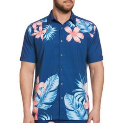 Cubavera Mens Tropical Floral Print Short Sleeve Shirt