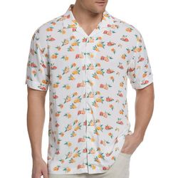 Cubavera Mens Tropical Fruit Short Sleeve Shirt