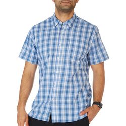 THREAD & CLOTH Mens Checkered Pattern Short Sleeve Shirt