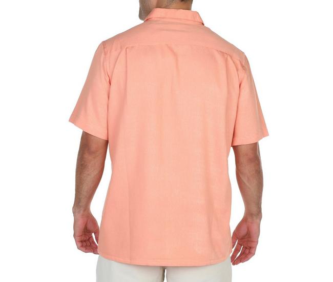 Outdoor Life Mens XL XLT Orange Vented Short Sleeve Button Down