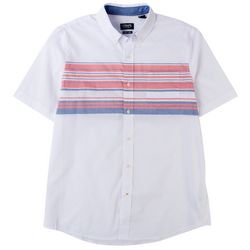 Chaps Mens Stripe Short Sleeve Pocket Shirt