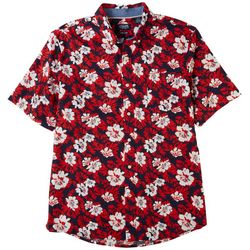 Chaps Mens Tropical Easy Care Short Sleeve Pocket Shirt