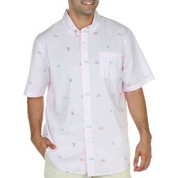 Chaps Mens Easy Care Short Sleeve Pocket Shirt