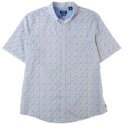 Chaps Mens Graphic Print Easy Care Short Sleeve
