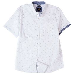Lee Mens Robin Anchor Print Poplin Button Up Collared Shirt