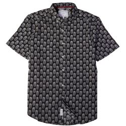 INTERNATIONAL REPORT Mens Pineapple Print Button-Up Shirt
