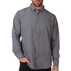Mens Button Down Geo Print Long Sleeve Shirt