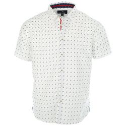 Mens Micro Touch Mini Anchors Printed Button-Up Shirt