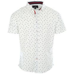 Mens Micro Touch Mini Sharks Printed Button-Up Shirt