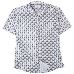 International Report Mens Pineapple Print Button-Up Shirt