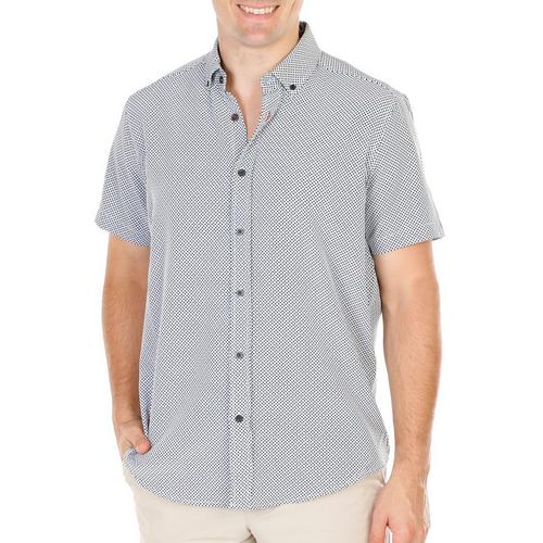 Mens 4-Way Geo Button-Up Shirt
