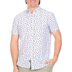 INTERNATIONAL REPORT Mens Floral Print Short Sleeve Shirt