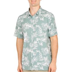 Mens Hawaiian Tropics Button Down Short Sleeve Shirt