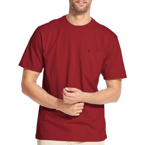 IZOD Mens Solid Pocket Short Sleeve T-Shirt