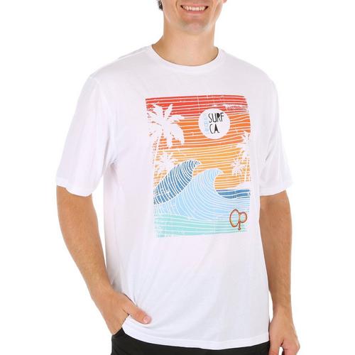 Mens Long Beach Surf Short Sleeve T-Shirt