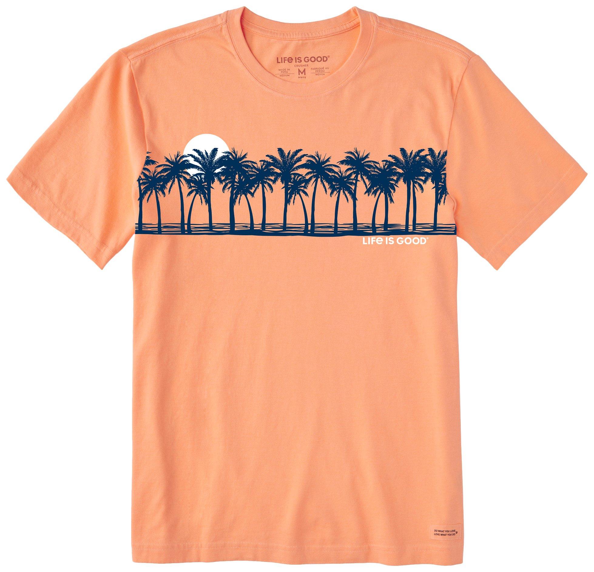 Mens Palm Sea Stripe Short Sleeve T-Shirt